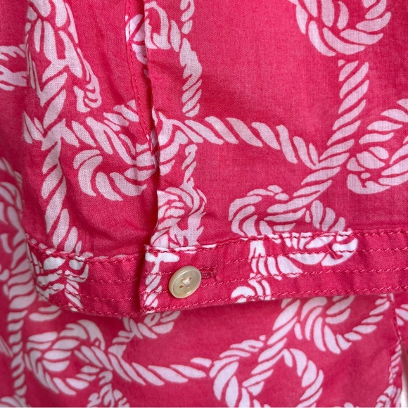 •Talbots• Lightweight Salmon/White Popover Top - Size Small - Picture 6 of 8